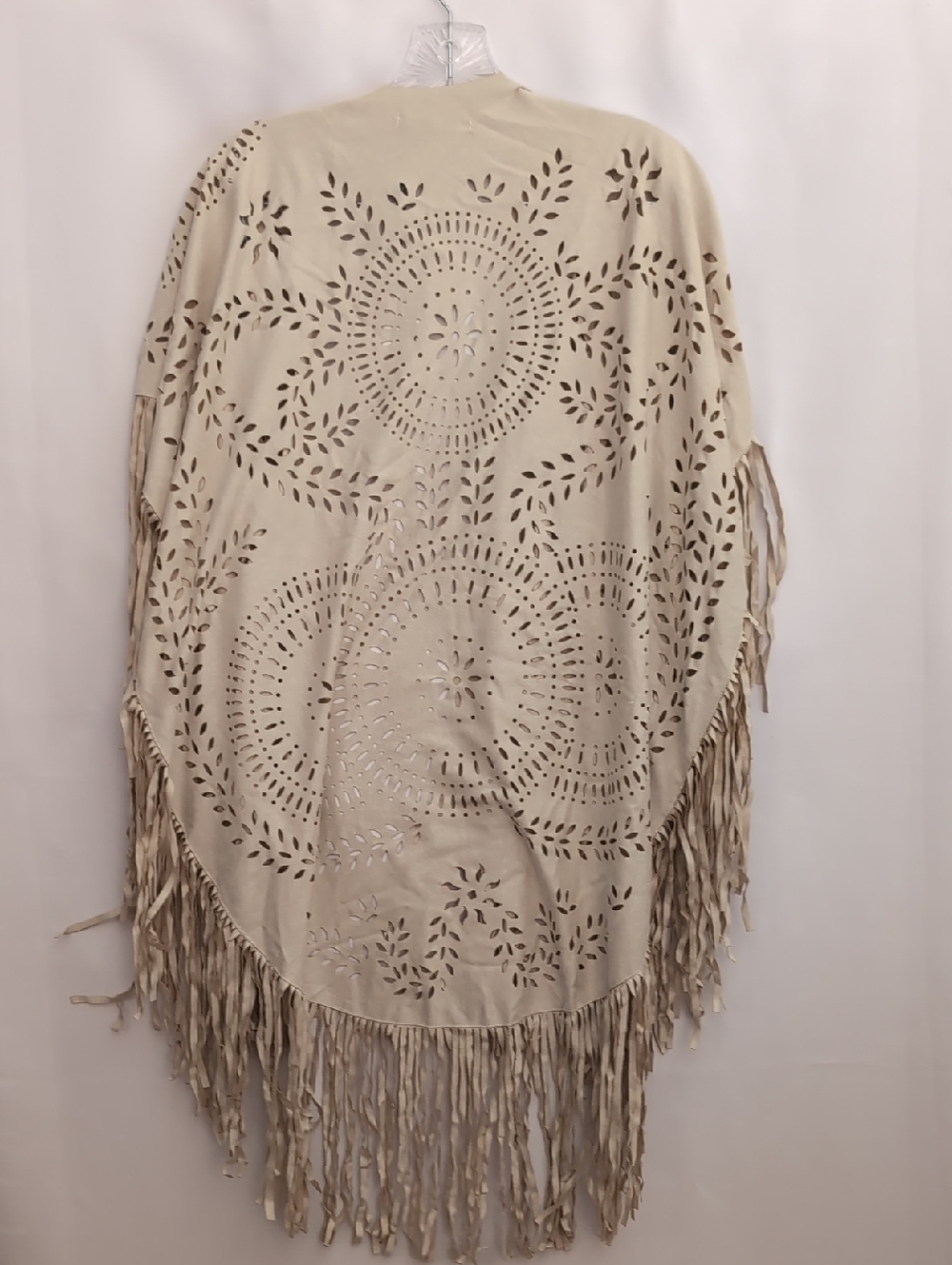 Faux Suede Boho Fringe Shawl - Picture 5 of 8